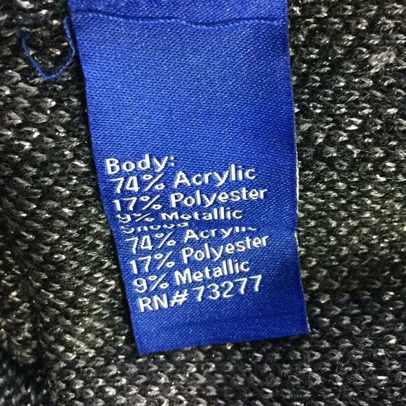 Apt. 9 Gray Black Ombré Sparkle Sweater- NEW - Picture 6 of 7